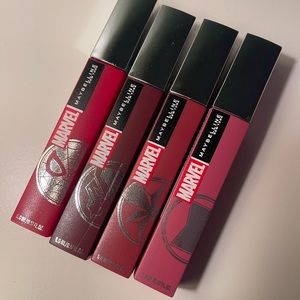 MARVEL X MAYBELLINE 4 Lip Super Stay Matte Ink Limited Edition Set